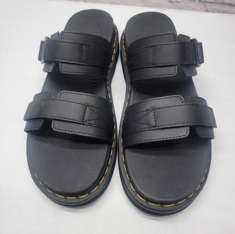 Dr. Martens Men's Chilton Leather Slide Sandals Size 13 Black Hydro